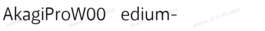 AkagiProW00 Medium字体转换